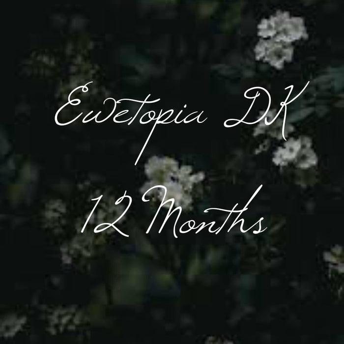 Ewetopia DK- 12 Month subscription, Gothic color of the Month 2024