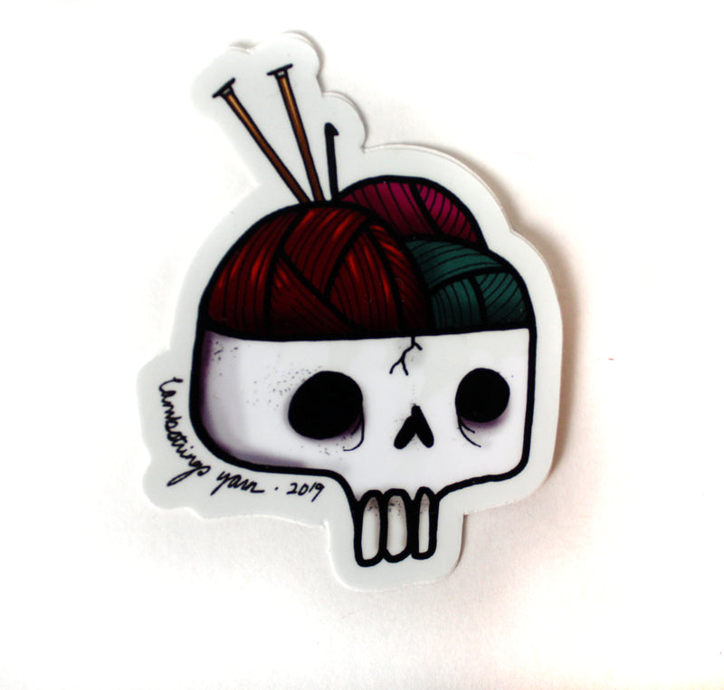 Sticker- Skull Yarn Bowl